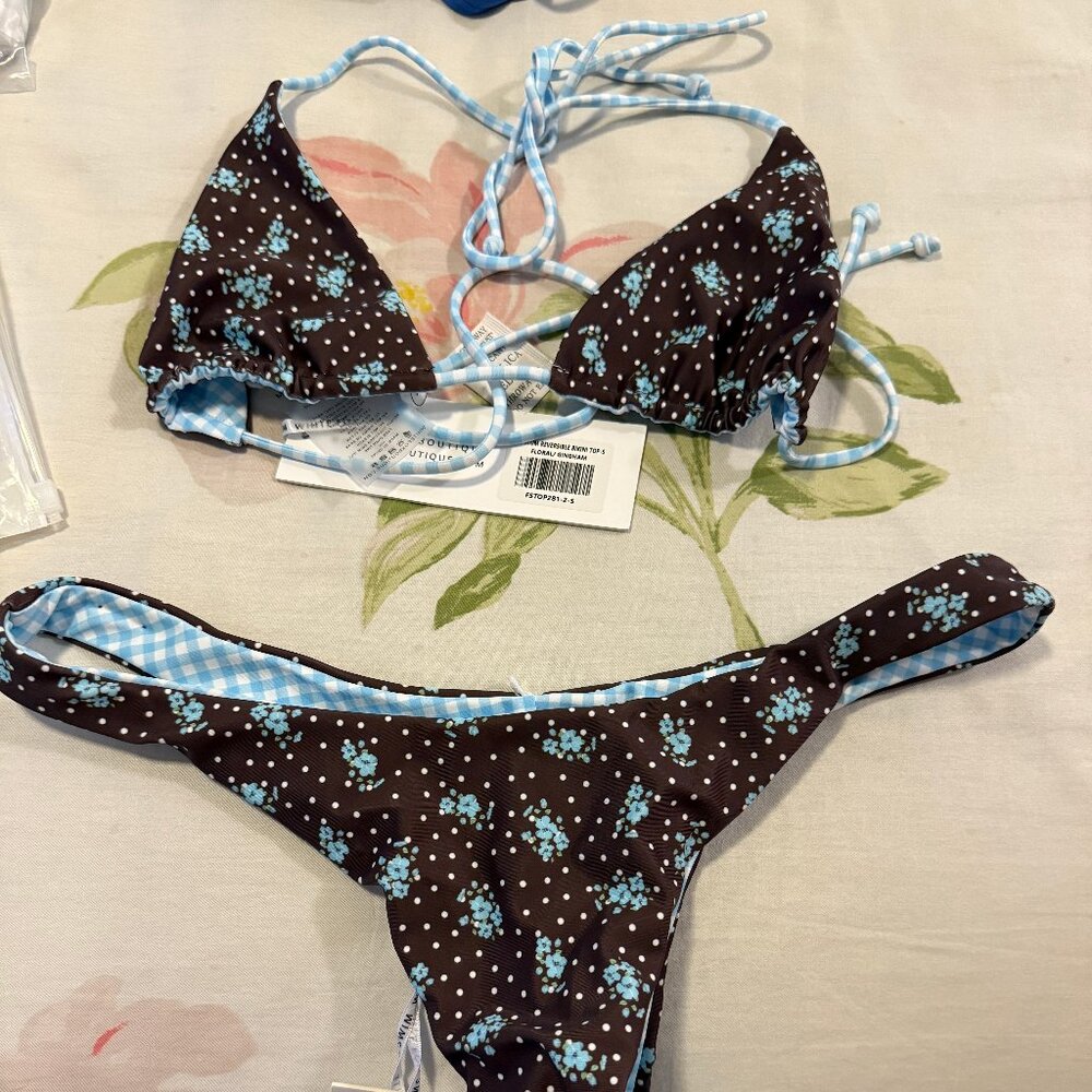 NWT WFB White Fox Swim Set